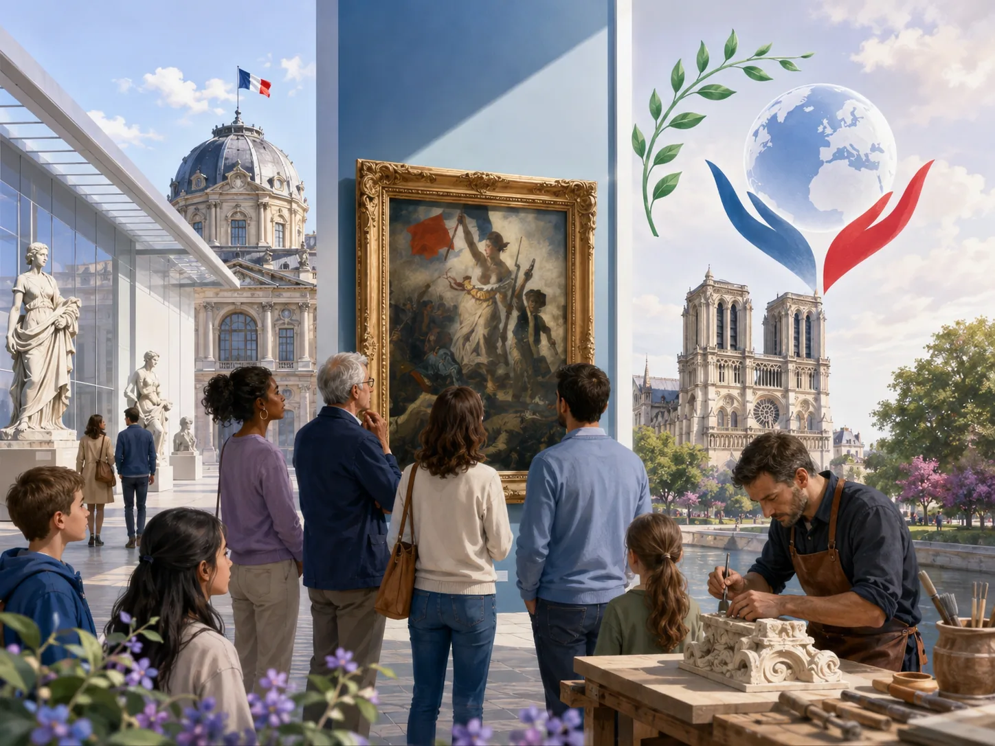 Musée, monument, œuvre d’art et artisanat français.